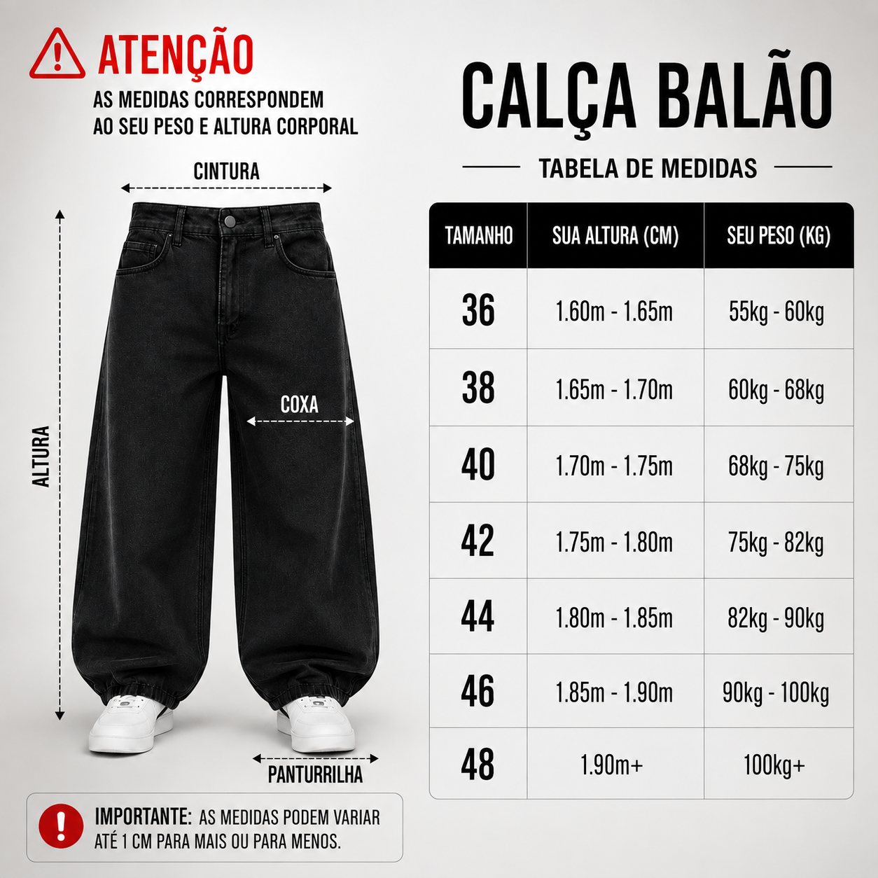Calça Balão Denim Premium Masculina | Baggy Oversized de Alta Qualidade