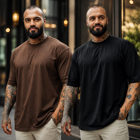 Kit 2 Camisetas Oversized Masculinas Premium | Estilo e Conforto