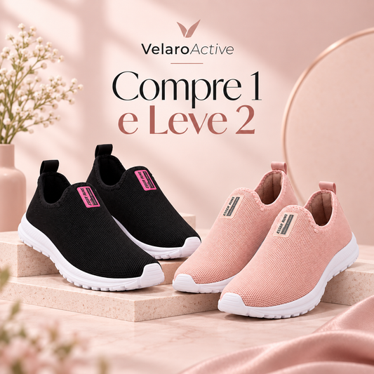 [Compre 1 • LEVE 2] Tênis Meia Ortopédico Feminino | Velaro™