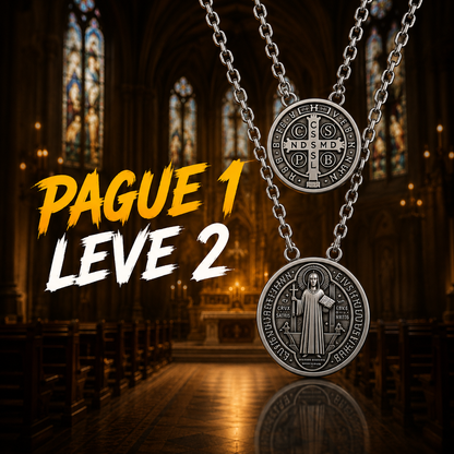 [PAGUE 1 LEVE 2] Escapulário São Bento – Proteção Sagrada