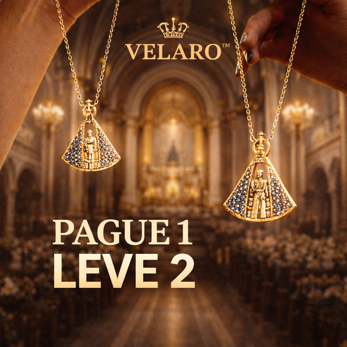 [Pague 1 e Leve 2] Colar de Fé Nossa Senhora Aparecida Dupla Face Velaro™