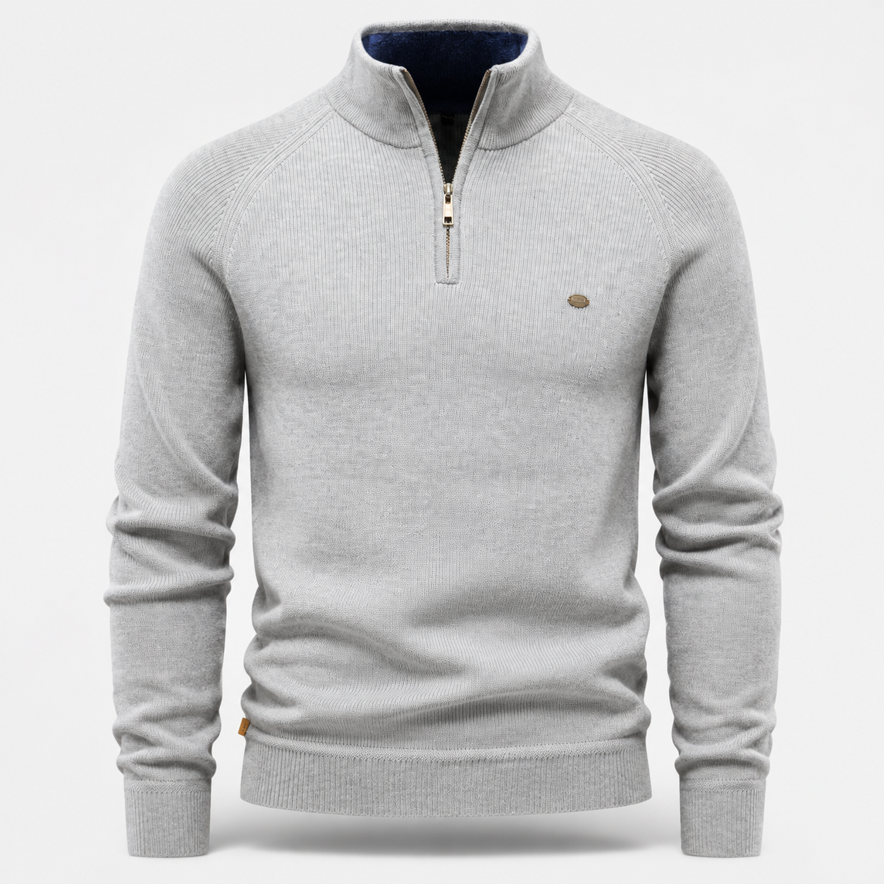 Suéter Masculino Gola Alta com Zíper | Malha Quente, Confortável e Elegante