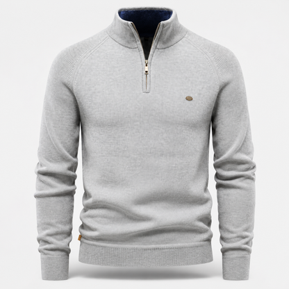 Suéter Masculino Gola Alta com Zíper | Malha Quente, Confortável e Elegante