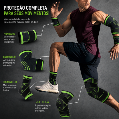 PAGUE 1 E LEVE 2 — Kit 2 Joelheiras 360° de Compressão | Suporte e Estabilidade para os Joelhos
