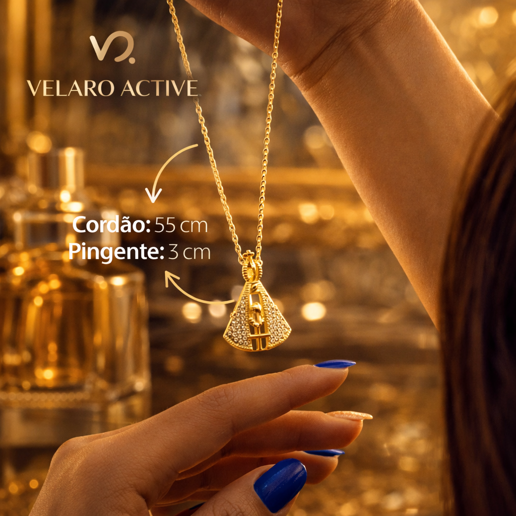 [Pague 1 LEVE 2] Colar de Fé Nossa Senhora Aparecida Dupla Face Velaro™