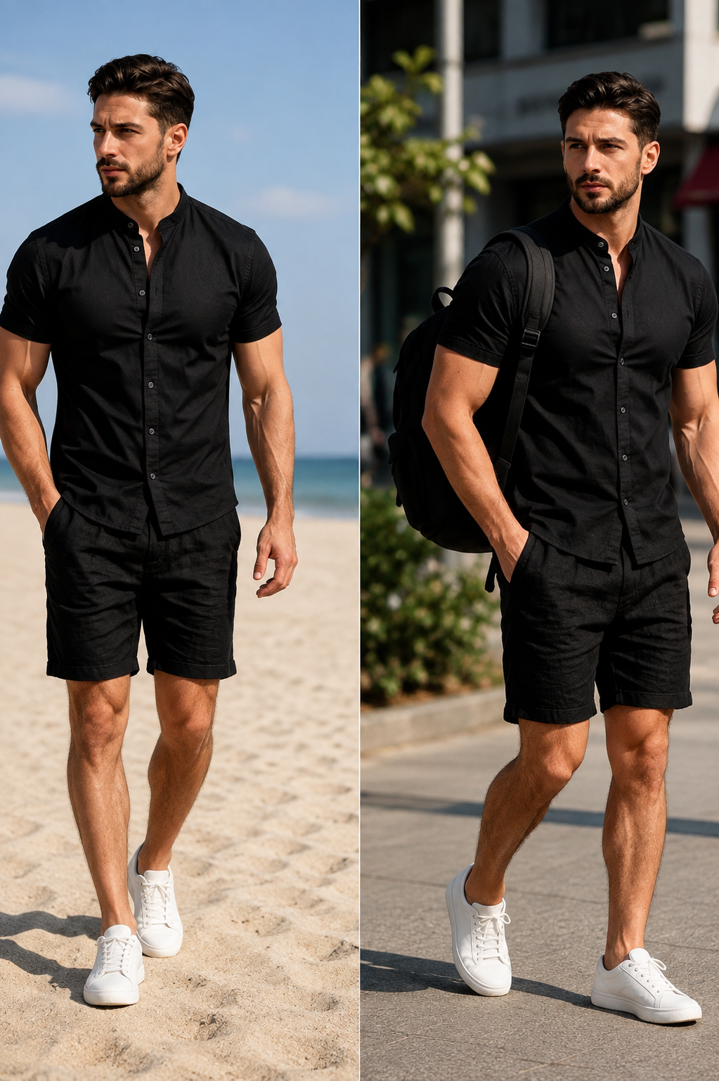 Camisa Masculina Gola Padre Slim Fit Premium