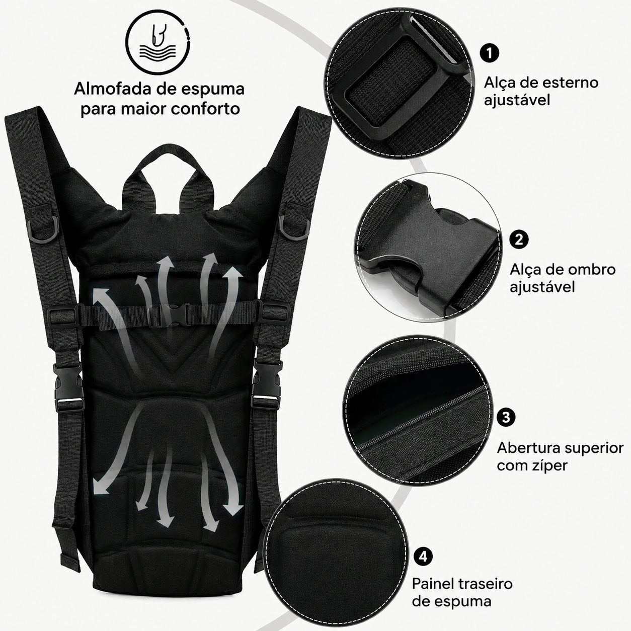Mochila de Hidratação Térmica 3L Premium | Velaro Active™