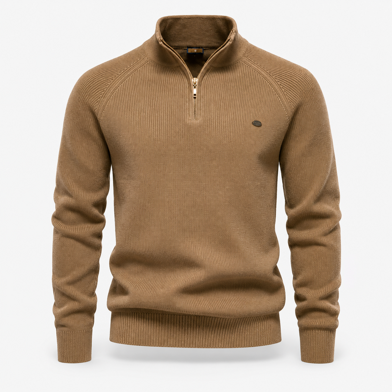 Suéter Masculino Gola Alta com Zíper | Malha Quente, Confortável e Elegante