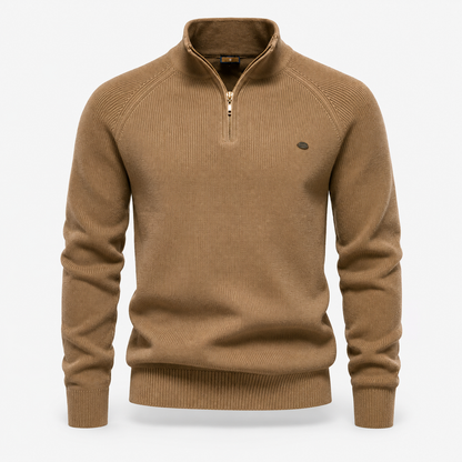 Suéter Masculino Gola Alta com Zíper | Malha Quente, Confortável e Elegante