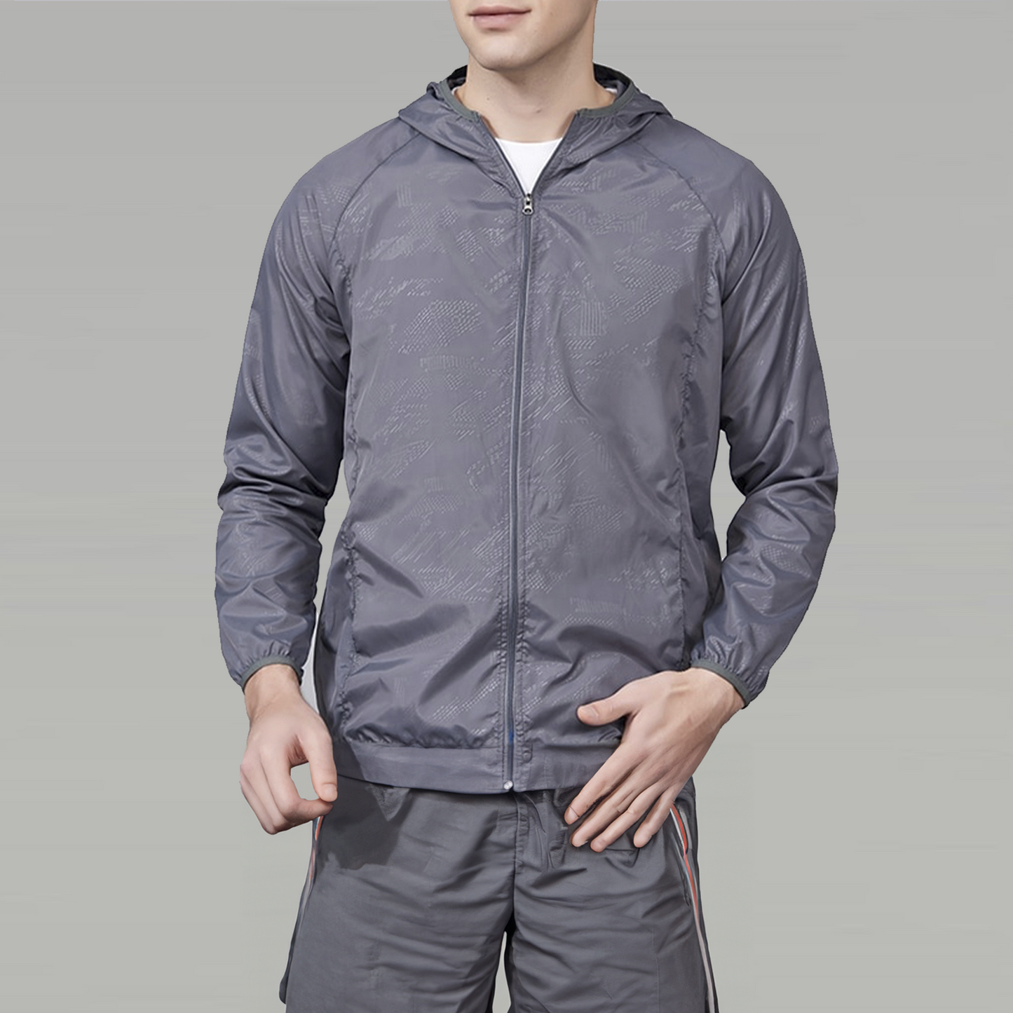 CORTA-VENTO IMPERMEÁVEL UV MASCULINA