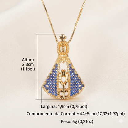 [Pague 1 LEVE 2] Colar de Fé Nossa Senhora Aparecida Dupla Face Velaro™