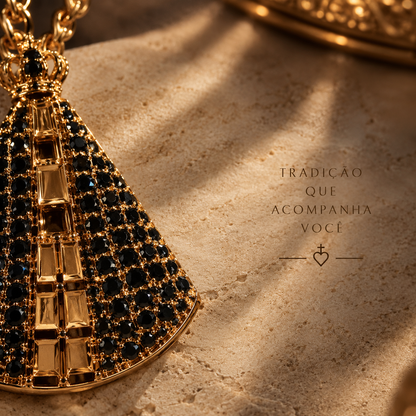 [OFERTA ESPECIAL] Colar Nossa Senhora Aparecida Dupla Face - Pague 1 Leve 2