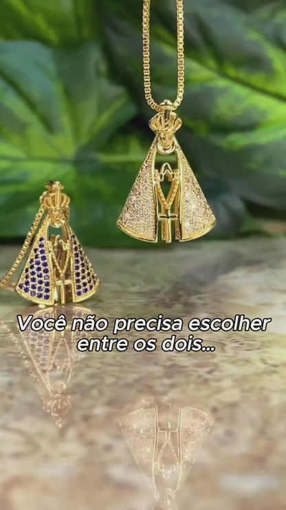 [OFERTA ESPECIAL] Colar Nossa Senhora Aparecida Dupla Face - Pague 1 Leve 2